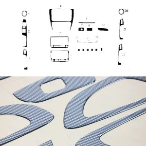 Volkswagen Jetta Dashboard Kit - Omac - 22 Pcs - Carbon - '11-'14